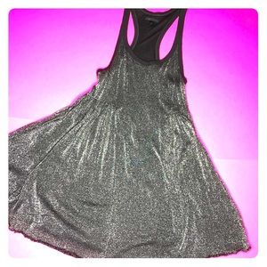 Vans | silver shiny / sparkle skater dress